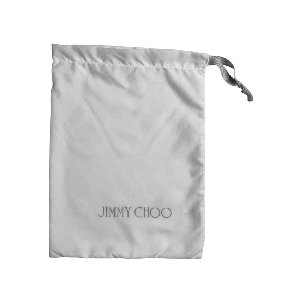 Jimmy Choo White Recycled Polyester Drawstring Dust Bag Made in Italy
